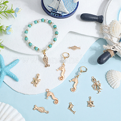 7 стиль подвески из сплава с морскими животными светлого золота&nbsp;FIND-SC0012-79