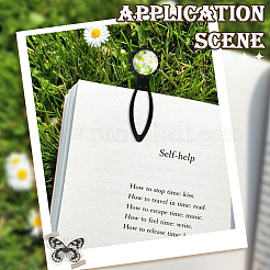 Наборы для самостоятельного изготовления овальных и плоских круглых закладок с цветком&nbsp;DIY-SC0032-06