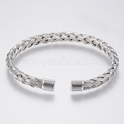 Устойчивые к потускнению браслеты-манжеты из нержавеющей стали 304&nbsp;BJEW-H570-27P