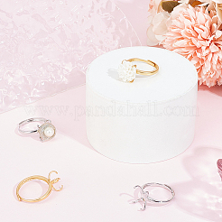 4шт 2 цвета регулируемые компоненты латунного кольца KK-BBC0012-94