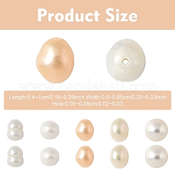 10 шт. бусины из натурального пресноводного жемчуга&nbsp;PEAR-YW0001-34