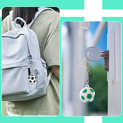 6шт 6 цвета пластиковый брелок-подвеска в виде футбольного мяча&nbsp;KEYC-TA0001-60