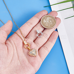 2 шт. 2 цвета s925 стерлингового серебра микропаве прозрачные кубические цирконии застежки-крутилки&nbsp;STER-PH0003-53