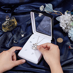 Подарочная коробка для хранения ювелирных изделий из искусственной кожи&nbsp;AJEW-WH0475-04C