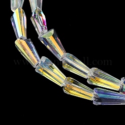 Прозрачные стеклянные бусины гальваническим пряди&nbsp;EGLA-H107-02A-AB01