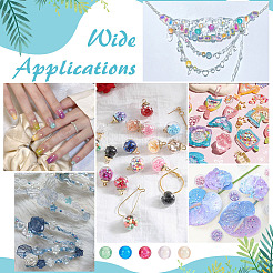 130 г 10 цвета мини стеклянные бусины для самостоятельного украшения ногтей&nbsp;MRMJ-PH0003-07