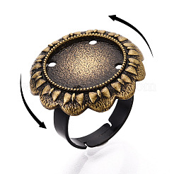 Основание чашки из цветочного сплава и железного безеля с вращающимся подносом&nbsp;MAK-T012-07AB