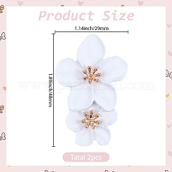 1 пара сережек-гвоздиков в форме цветка из сплава&nbsp;EJEW-SP0001-18