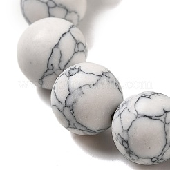 Браслеты из плетеных бусин из синтетического говлита диаметром 12.5 мм для женщин и мужчин&nbsp;BJEW-C060-01I