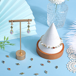 24 шт. 12-цветные подвески-коннекторы из нержавеющей стали 304 со стразами&nbsp;STAS-SC0006-39