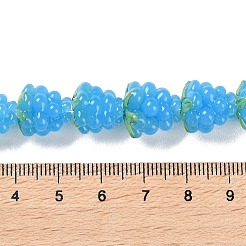 Бусы лэмпворк ручной работы&nbsp;LAMP-Q036-05G