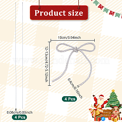 Стеклянный стразы синтетический каучук бант украшение для вечеринки&nbsp;HJEW-NB00231