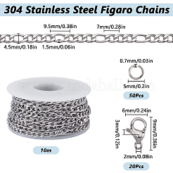 Цепи Figaro из нержавеющей стали 304&nbsp;FIND-SC0012-50B-P