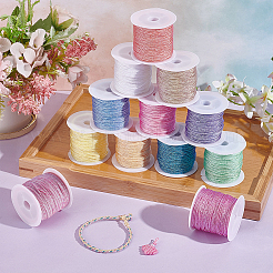 12 рулон плетеной полиэфирной нити 12 цветов&nbsp;OCOR-PH0002-57