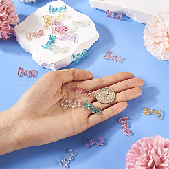 24шт 6 цвета прозрачные акриловые кабошоны TACR-TA0001-34