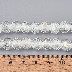 Нити из фольгированных бусин лэмпворк ручной работы&nbsp;FOIL-T008-09F