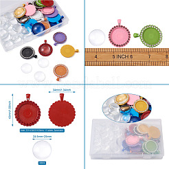 Наборы для изготовления плоских круглых подвесок своими руками&nbsp;DIY-TA0008-46