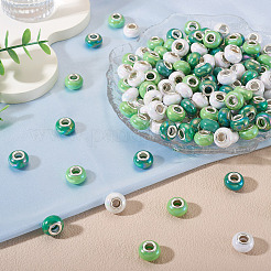 150шт европейские бусины из непрозрачной смолы&nbsp;RESI-TA0004-76