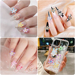 120 шт. двухцветные кабошоны из смолы в виде цветка&nbsp;MRMJ-CA0001-55