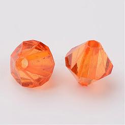 Граненый Bicone прозрачные акриловые бусины&nbsp;DBB6mm-97