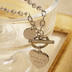 Подвеска в форме сердца из нержавеющей стали&nbsp;SN2723-2