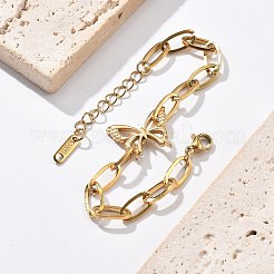 Браслеты с подвесками из нержавеющей стали 304&nbsp;LS-BJEW-F487-02G