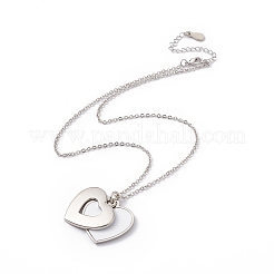 Сублимация пустой алюминиевый кулон ожерелье&nbsp;LS-NJEW-E020-01P-02