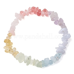 Браслеты из натуральных и синтетических смешанных драгоценных камней с бусинами из чакры&nbsp;BJEW-JB13101