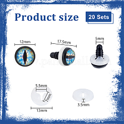 Стеклянный светящийся глаз для куклы-ремесла&nbsp;DIY-PH0030-39B