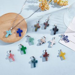 25шт 25 стиля подвески из натуральных и синтетических драгоценных камней&nbsp;G-SZ0002-14