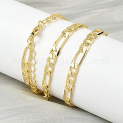 Цепочки Фигаро из латуни толщиной 5 мм для женщин&nbsp;NJEW-K271-07G