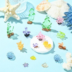 28 шт. 14 стиля украшения для демонстрации морских организмов из смолы&nbsp;RESI-CJ0004-72