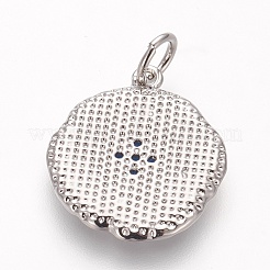 Латунные микро проложить кубического циркония подвески&nbsp;KK-P156-13P-02-NR