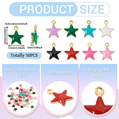 50 шт. эмалированные подвески из нержавеющей стали 304&nbsp;STAS-TA0003-32D