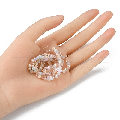 Стеклянные бусины с гальваническим покрытием &nbsp;EGLA-yw0002-C05-1