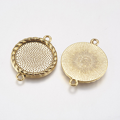 Сплавочные коннекторы для кабошонов&nbsp;LS-PALLOY-A15774-AG-FF-1