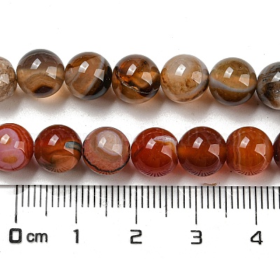 Полосатые агатовые / полосатые агатовые нити G-Q842-8mm-M-1