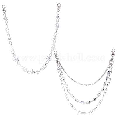 2 шт. 2 стиля ремней из сплава для брюк&nbsp;AJEW-GF0011-94-1