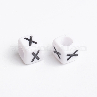 Акриловые бусины с горизонтальными отверстиями PL37C9308-X-1