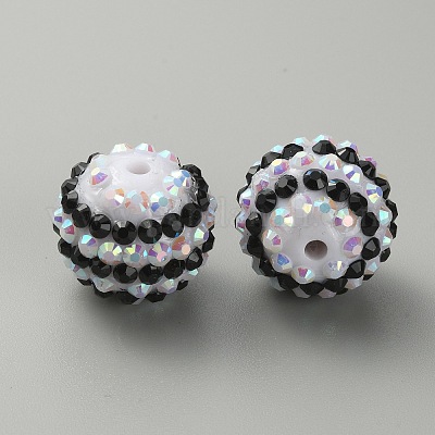 Полосатый узор из смоляных стразов RESI-WH0034-20B-1