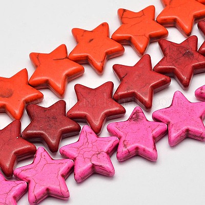 Окрашенные синтетические бирюзовые бусины&nbsp;G-M144-M-C-1