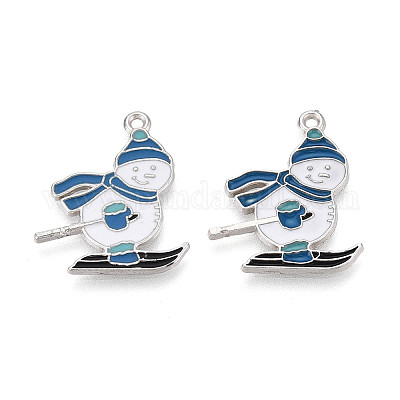 Подвески в виде снеговика из эмалированного сплава для покрытия стеллажей&nbsp;ENAM-T024-78A-P-1