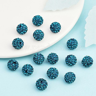 Pave disco бусины&nbsp;RB-Q195-10mm-229-1