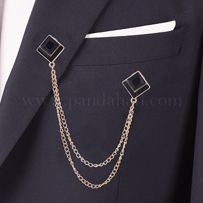 2 шт. двухцветные ромбовидные эмалевые значки&nbsp;JEWB-CP0001-50-1