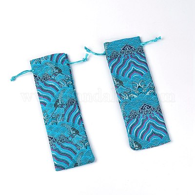 Сумка для хранения ювелирных изделий из парчи ABAG-WH0005-53-1