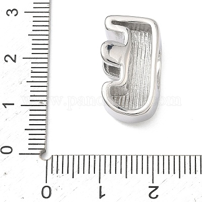 Латунные бусины с инициалами&nbsp;KK-B167-27P-01E-1