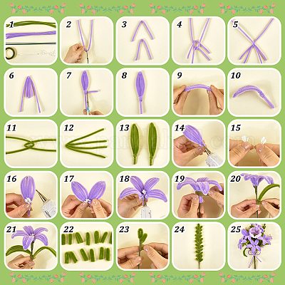 500 шт. плюшевые палочки «сделай сам»&nbsp;DIY-PB0001-29-1