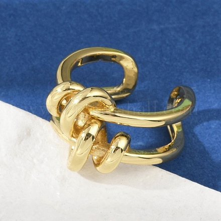 Латунные регулируемые манжеты для женщин RJEW-C129-03G-1