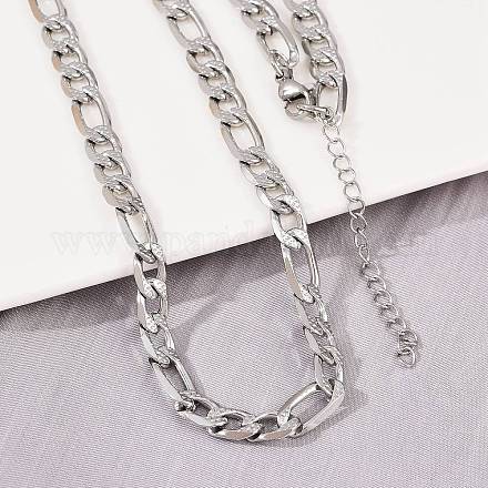 6 мм цепочка Фигаро из нержавеющей стали 304 для женщин NJEW-G177-02P-1