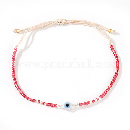 Плетеные браслеты из стеклянных бус WV7941-1-1